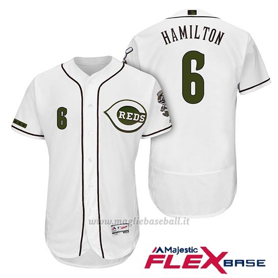 Maglia Baseball Uomo Cincinnati Reds 6 Billy Hamilton 2018 Alterner Autentico Flex Base